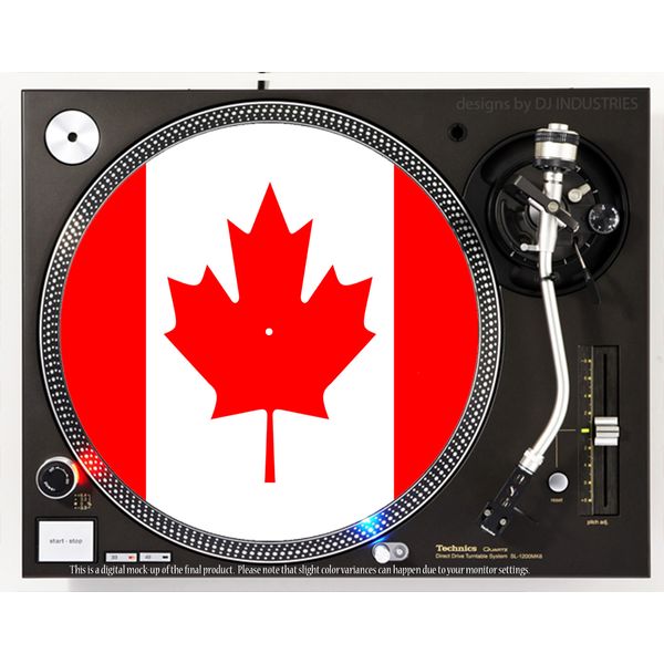 CANADA FLAG - DJ SLIPMAT 1200's or any turntable, record player