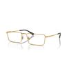 Ray-Ban RX6541 Emy Rectangular Prescription Eyewear Frames, Gold/Demo Lens, 56 mm