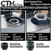 20x Chrome 1/2-20 Extra Short Open End Lug Nut 3/4 Hex Fit 1/2 Stud Ford Models