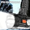 900000000LM Solar/USB LED Searchlight Rechargeable Spotlight Handheld Flashlight
