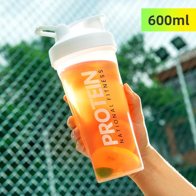 600ml Protein Powder Shaker Bottle Leak Proof Water Bottle for Gym
