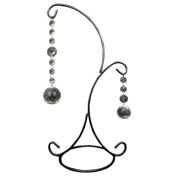 Tabletop Suncatcher with Stand 30 40mm Crystal Glass Ball (Double Hooks)