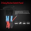2 Gang 5 Pin Rocker Toggle Switch Panel Pre-wired for Rear LED Light Bar ON/OFF