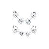 Elli Earrings Set 925 Sterling Silver Crystal