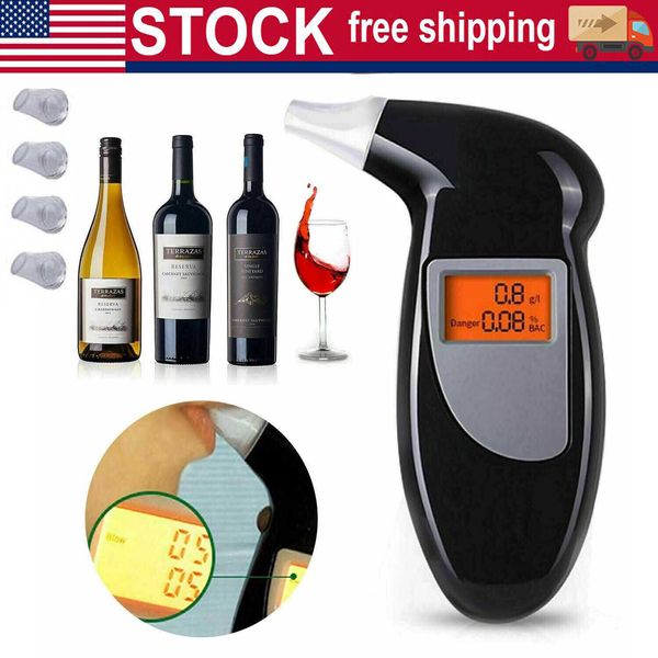 Digital LCD Police Breath Breathalyzer Test Alcohol Tester Analyzer Detector *1