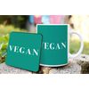 Daytripper Vegan Kitchen Mug and Coaster Set Coffee Tea Cup Gift
