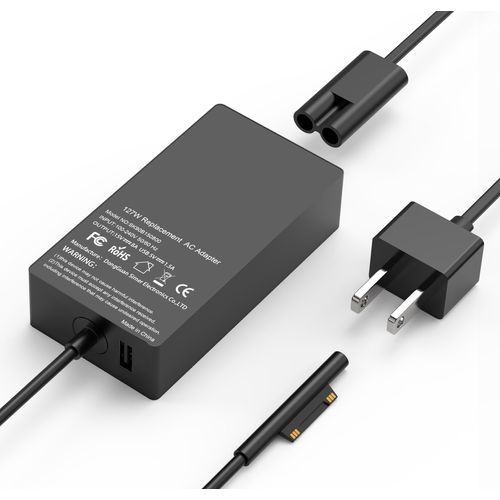 New 127W 15V 8A Laptop Charger for Microsoft，Compatible with Surface Pro X 9 8 7 6 5 4 3, Surface Book 3 2 1, Surface Laptop 5 4 3 2 1 and Surface Go 3 2 1 Power Cord AC Adapter Supply