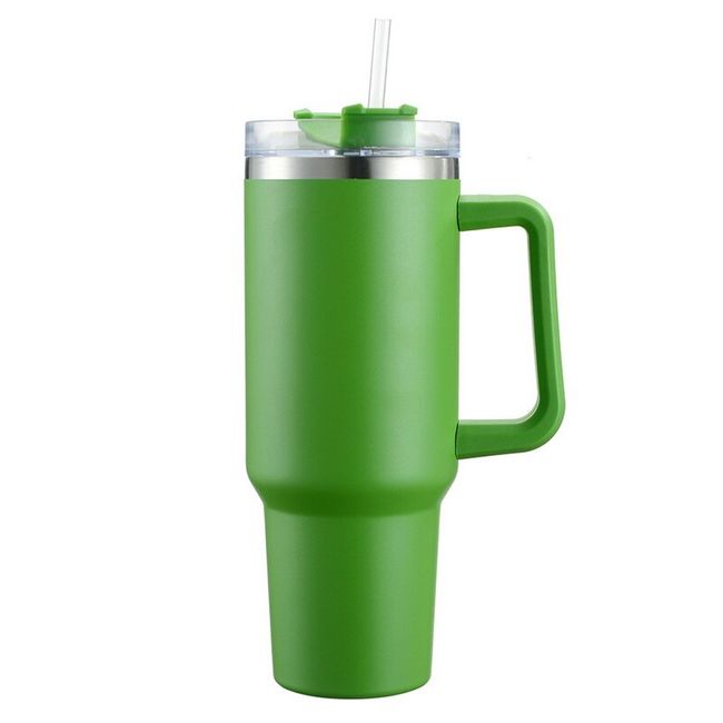 Mug With Handle Cafe Insulated Tumbler Straw Stainless Steel