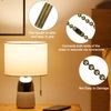 Nadinsta 2Pcs Bathroom Light Pull Cord, Pull Cord Weight Handle with 100cm Light Pull Cord Extension, Pull String Light Switch with Bead Chain Pull Cord for Toilet Ceiling Light Fan Switch(Bronze)