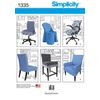 Simplicity Creative Patterns 1335 Chair Covers for Ikea and Realspace Chairs Sewing Patterns, One Size