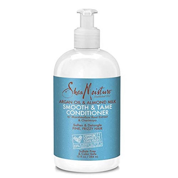 SheaMoisture Smooth & Tame Conditioner for Frizzy Hair Argan Oil & Almond Milk 13 oz