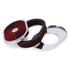 New 12" Super Flow Oval Air Cleaner Set With Washable Red Element & Chrome top