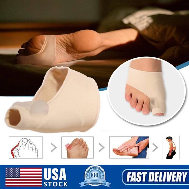 Toe Bunion Straightener Corrector Alignment Pain Relief Sock Toe Separators