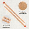 KnitPro KP35287 40 cm x 10 mm Basix Single Pointed Needles, Birch