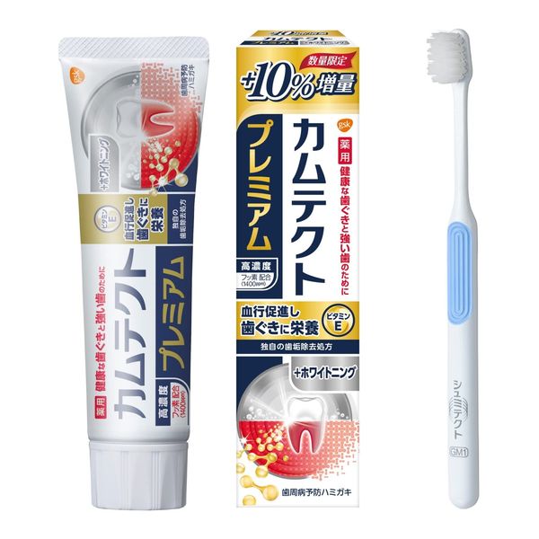 Kamtec Premium Whitening Toothpaste, Prevents Periodontal Disease (Gingivitis, Pyorrhea), 3.2 oz (95 g) + Toothbrush Included