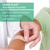 Lewis-Plast Premium Assorted Breathable Washproof Plasters - Box of 100 First Aid Medical Grade Waterproof Plaster - Suitable for All Types of Minor Cuts and Grazes - Fast Wound Healing