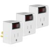DEWENWILS Grounded Single Port Power Adapter with On/Off Switch 15A 280J  White