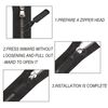 4-Piece Metal Zip Puller Replacement Set - Zipper Pulls for Purse, Clothes, Jeans, Suitcase & Luggage