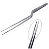 Precision Serrated Forceps Offset Handle Stainless Steel Surgical Tweezers - 12"