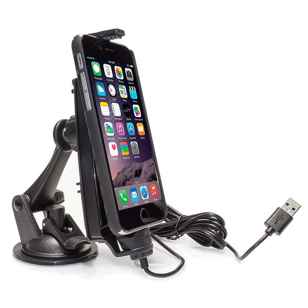 iBolt iPro2 MFI Apple Approved Car Dashboard Window Dock Mount Compatible with iPhone 5/5S/5C/6/6S/6 Plus/6S Plus/SE