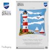 Vervaco Lighthouse Scene Cross Stitch Cushion, Multi-Colour, Small