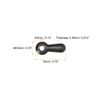 sourcing map Set of 50 Frame Knobs 3/4 Inch Metal Ribbed with Screws (Black)