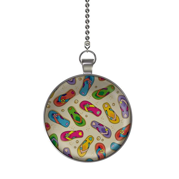 Gotham Decor Flip Flop Collage Ceiling Fan/Light Pull Pendant with Chain