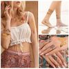 HOWAF 9 Sheets Gold Temporary tattoos, Gold Tattoos Temporary Metallic Tattoos Moon Star Butterfly Glitter Tattoos Festival Tattoos Flash Fake Waterproof Tattoo Stickers for Women Girls Body Art