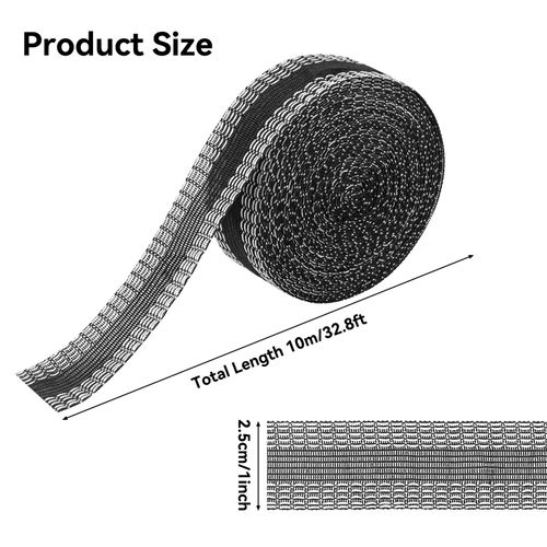 Hemming Tape for Trousers 10M Invisible Wonder Web Iron on Hemming Tape Extra Strong Adhesion Fabric Fusing Iron-on Tape for Clothes Jeans Pants Collars Curtains Bonding(Black, 2.5CM Wide)