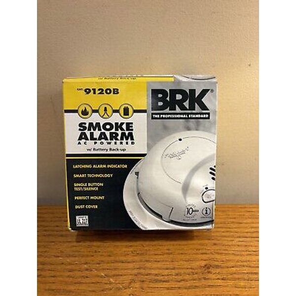 BRK 9120B Hardwired AC Powered Smoke Detector W/Battery Backup - New