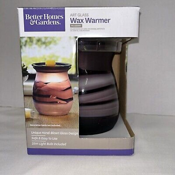 Better Homes & Gardens Storm Art Glass Full-Size Scented Wax Warmer