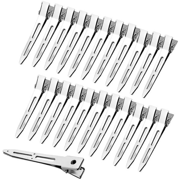 45 Stück Haarspangen Silber Haarclips 5,5 cm Haarklemmen Friseur Alligator Clips Metall Haarspangen für Haarklammern Damen Spangen Friseursalon Mädchen Haarstyling DIY