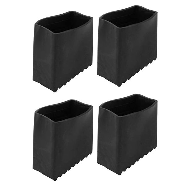 Cabilock 4pcs Ladder Foot Cover Non-slip Rubber Steep Ladder Foot Pad Cushion Extension Ladder Cover Security Bumper Replacement Ladder Accessories Black