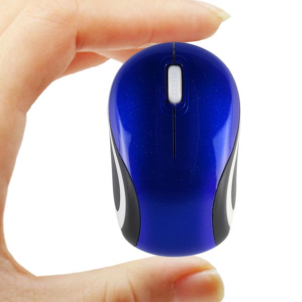 GUGUELEC Wireless Mini Mouse, Blue, 1000 DPI, USB Receiver, Smooth Surface, Easy to Carry