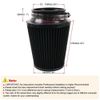 Black 3" 76mm High Flow Inlet Dry Air Filter Cold Air Intake Cone Replacement