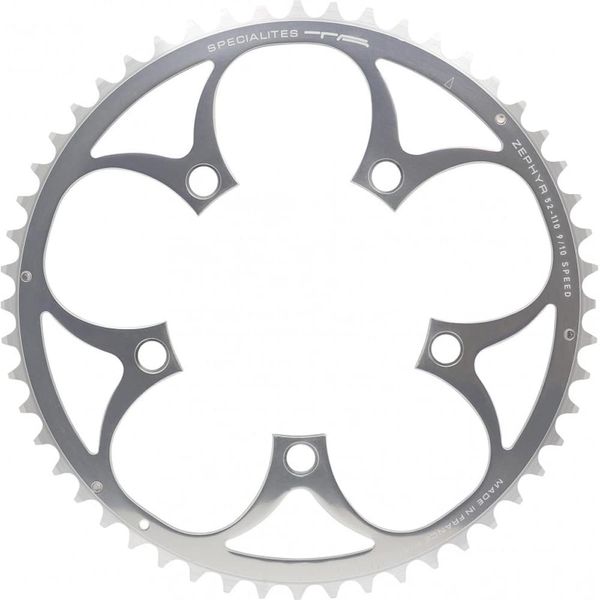 Spécialités TA Zephyr Compact 5-Arm 110pcd 9/10 Speed Chainring, Outer 49t, Silver