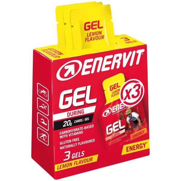 Enervit Energy Gel, 3 x 25ml, Lemon