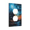 Decorative Art Light Switch Covers,Single Duplex Outlet,Wall Plate,Switchplate Electrical Faceplate,Star Castle,5x3 IN