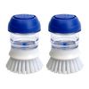CELOX 2 Pack Dish Brush with Soap Dispenser for Kitchen Cleaning