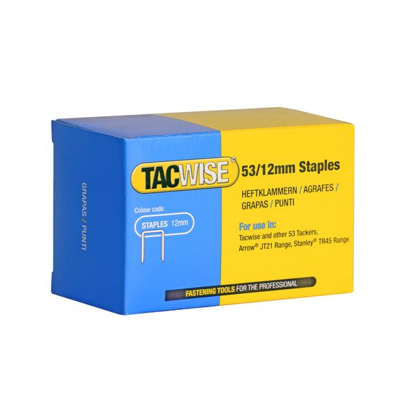 Tacwise 0450 Type 53 / 12 mm Galvanised Staples, Pack of 5000