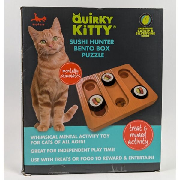 Quirky Kitty Sushi Hunter Bento Box For Treats Mental Activity Toy For All Cats