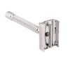 Butterfly Safety Razor Kit, WEISHI Chrome Long Handle Butterfly Open Double Edge Safety Razor With RIVERLAKE H3 Razor Holder Set (1 Razor, 1 Stand & 10pcs blades)