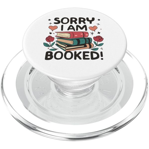 Sorry I am Booked Reading Books Reader Nerd PopSockets PopGrip for MagSafe