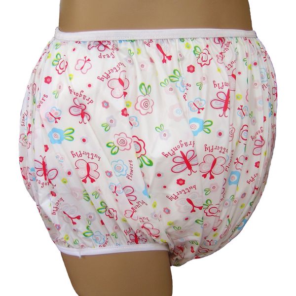 Baby Pants Classic Butterflies Nursery Print Adult Pullon Plastic Pants - Small