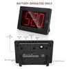 Timegyro LED Battery Wall Clock, Visable in the Night, No Plug In, Large Display Digital Wall Clock, Adjustable Brightness