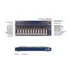 Audio Mixer Console Studio Mixing Amplifier Sound 14CH Line Mixer Bluetooth USB