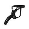 Ryder Adjustable Wide Band Strap-On Harness Black