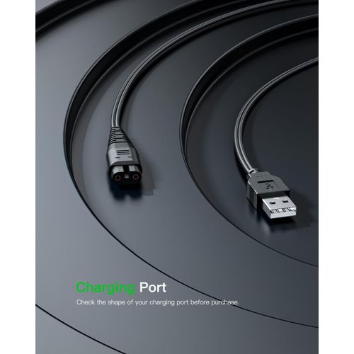 Superer USB Charger Cable Fit for Hatteker 1.5M - (Compatible with Hatteker Hair Clippers RFC-690 RFC-696 RFC-692 RFC-588 RFC-598 RSCX-9598 RSCX-7568)