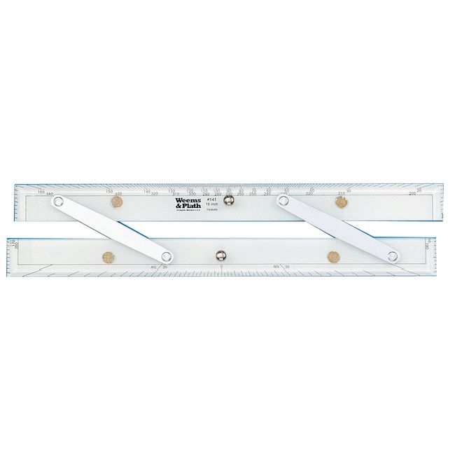 Weems & Plath Marine Navigation Parallel Ruler (Aluminum Arms, 15-Inch)