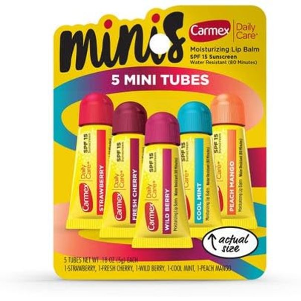Carmex Daily Care Assorted Mini Tubes - 0.18 oz, 5 ct